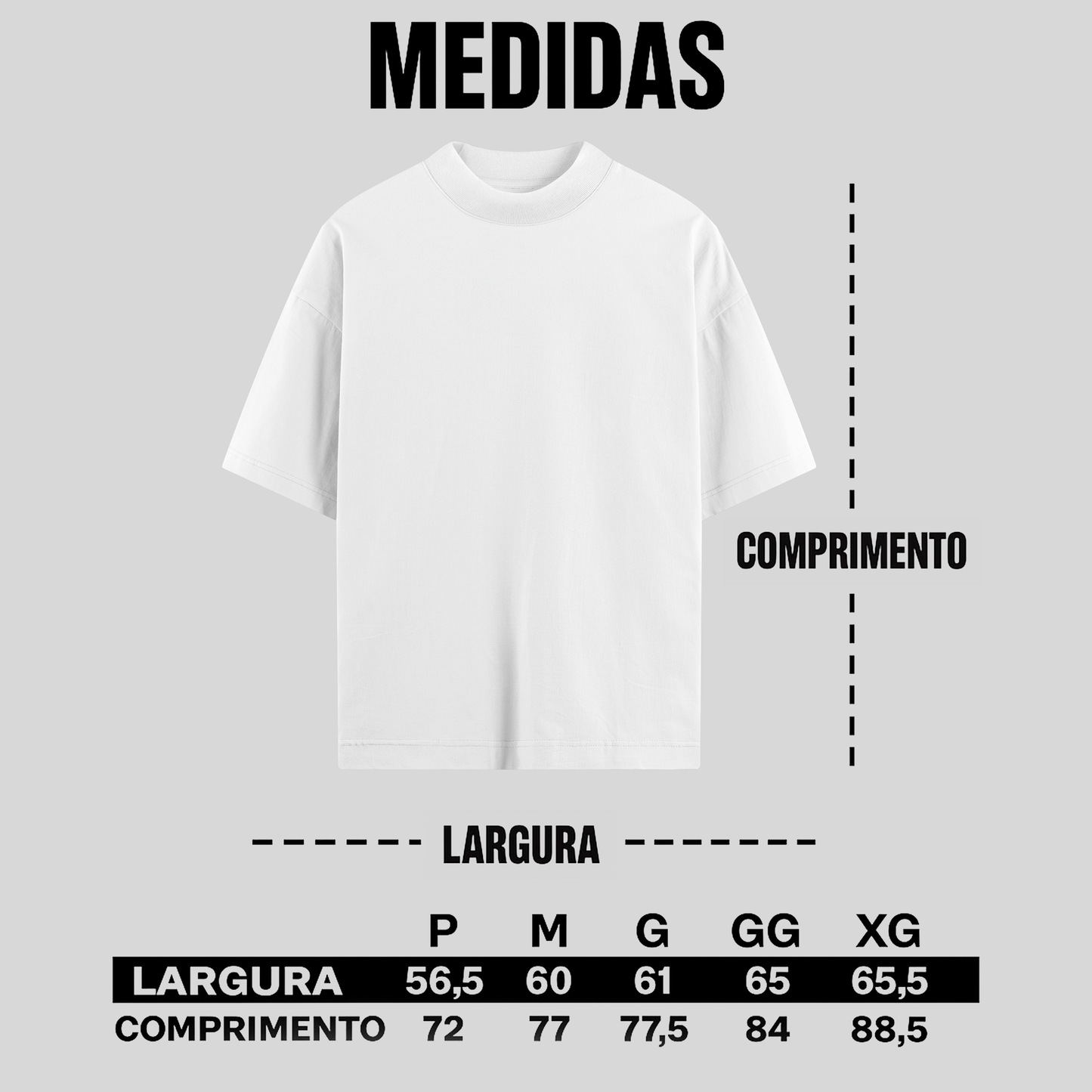 Camiseta Oversized - Legacy (Branca/Cinza)