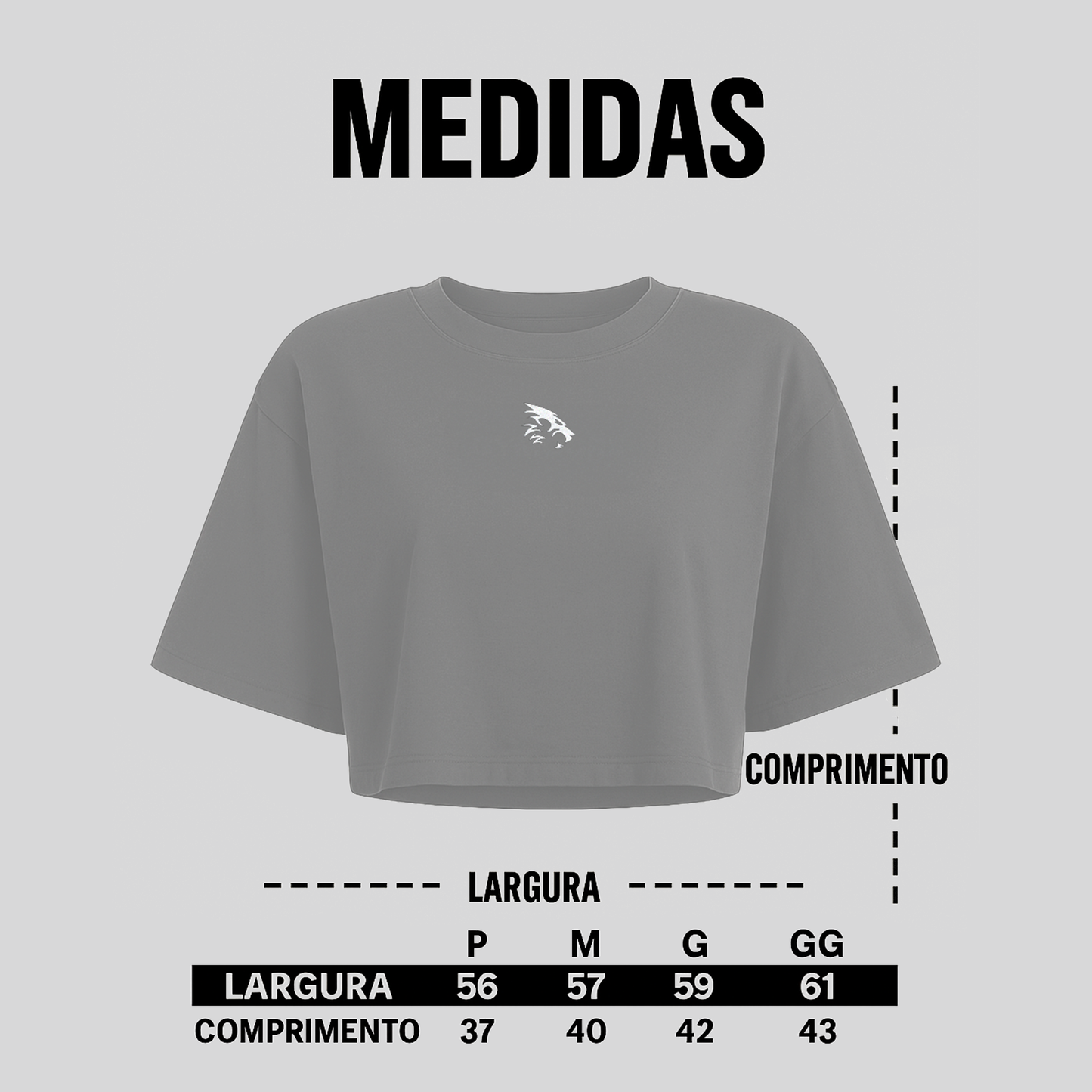 Cropped Oversized - CORE (Cinza)