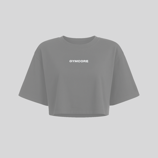 Cropped Oversized - GYMCORE (Cinza)