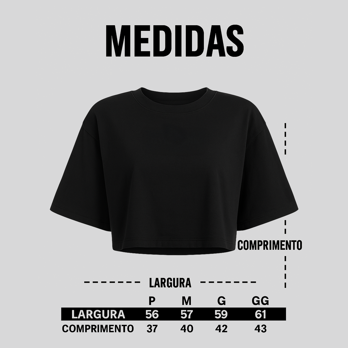 Cropped Oversized - GYMCORE (Preta)