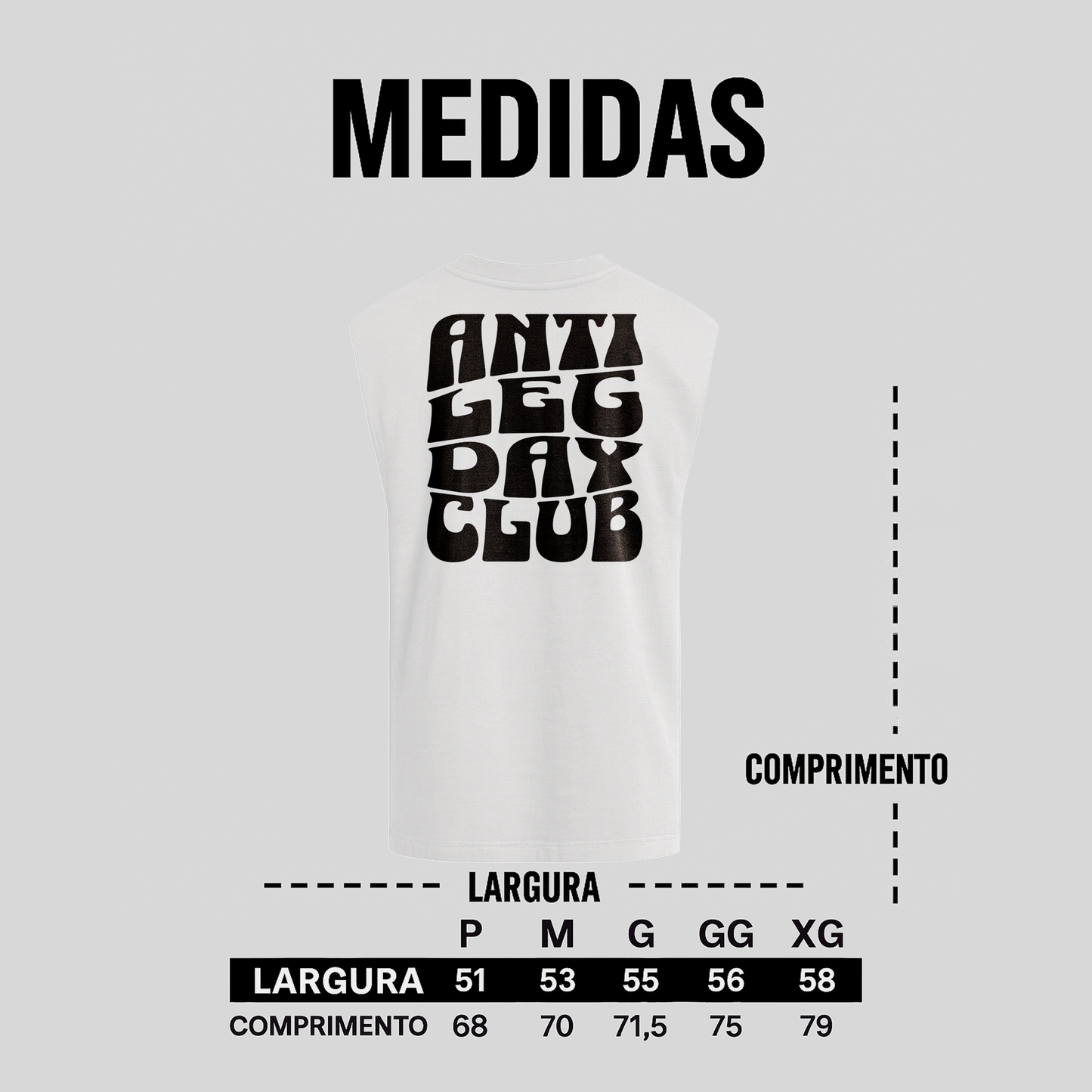 REGATA OVERSIZED ANTI LEG DAY CLUB (Branca)