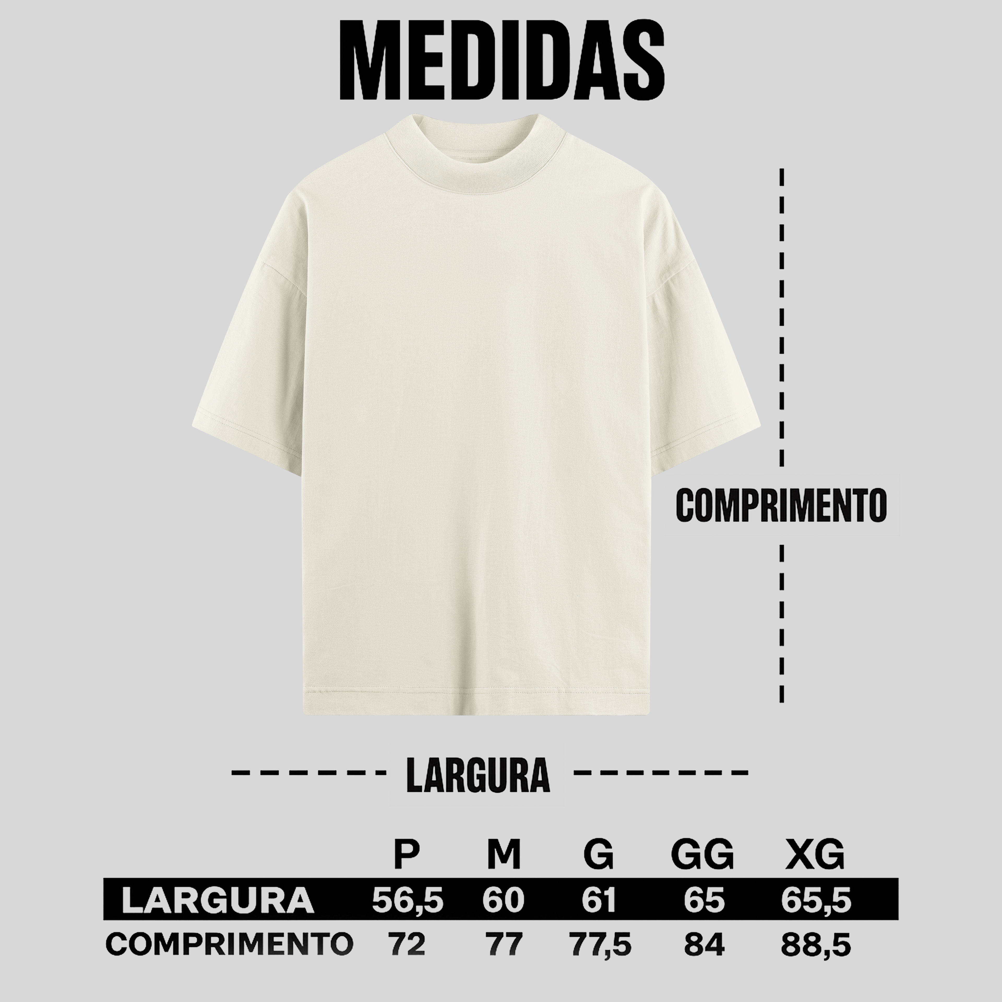 Camiseta Oversized - CORE (Off-White)