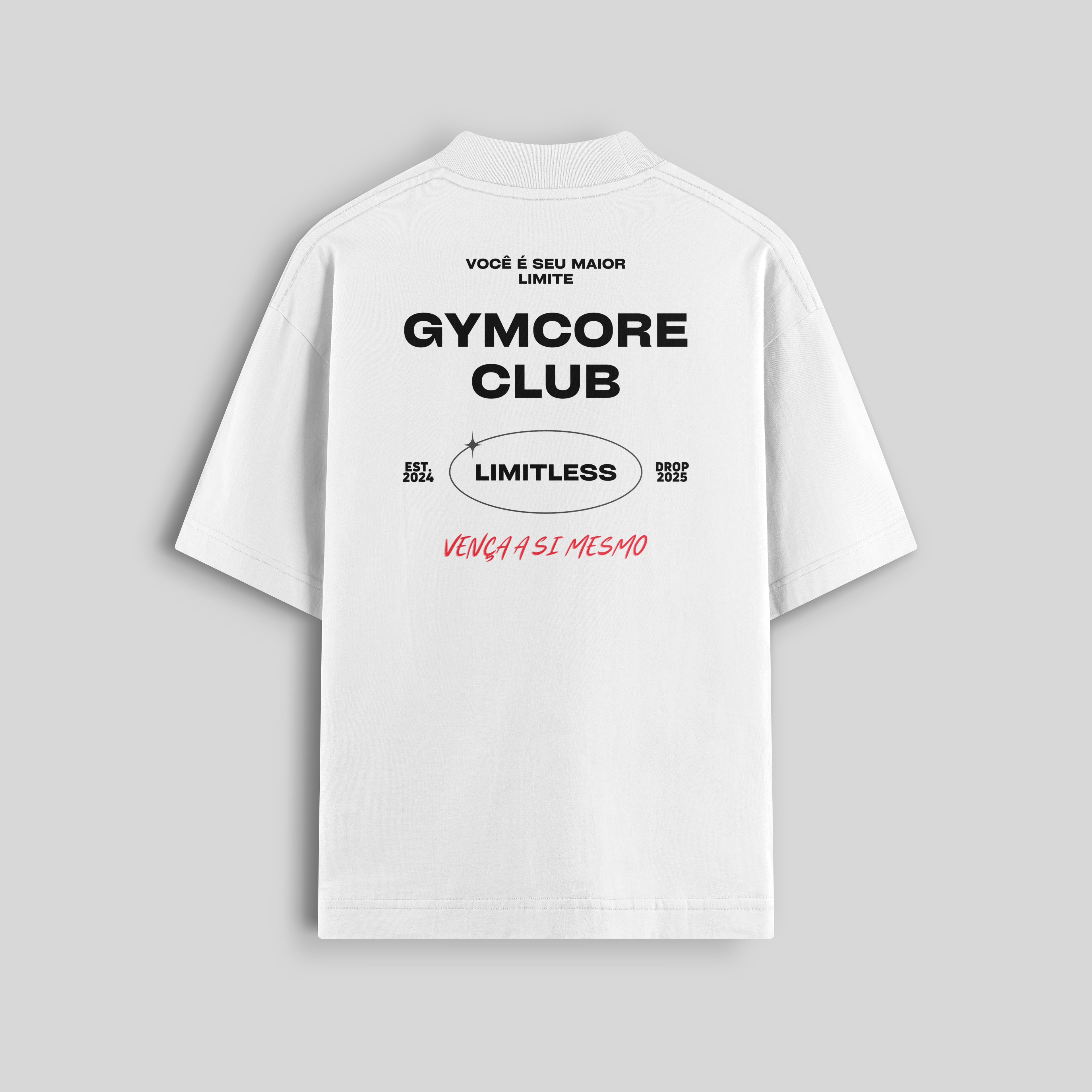 Camiseta Oversized - GC CLUB (Branca)
