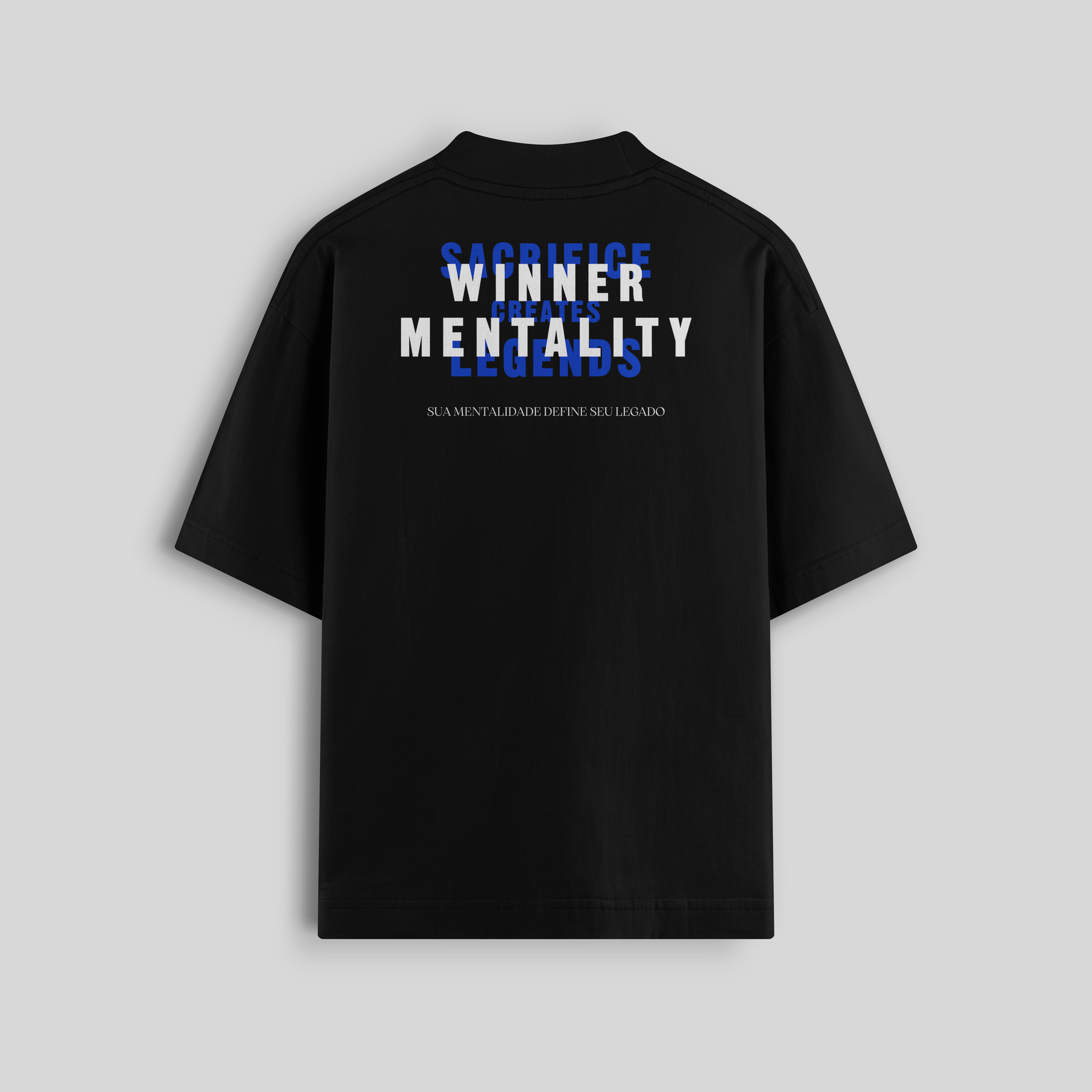 Camiseta Oversized - Winner Mentality (Azul)