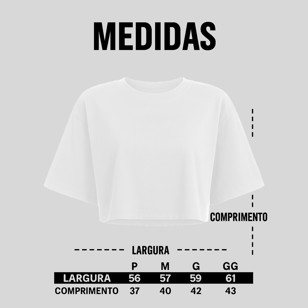 Cropped Oversized - GYMCORE (Branca)