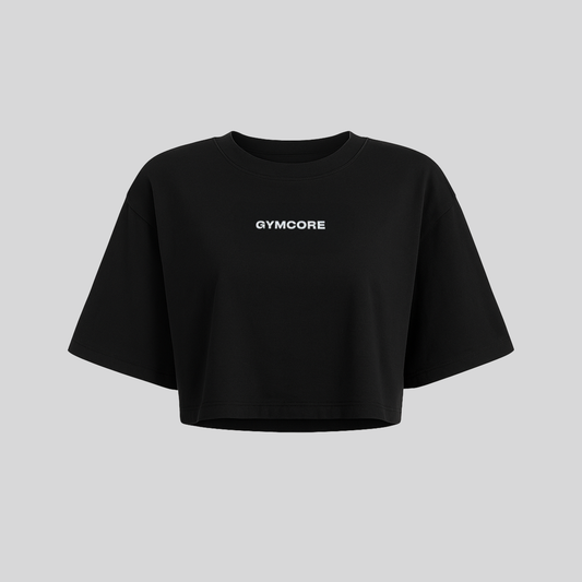 Cropped Oversized - GYMCORE (Preta)