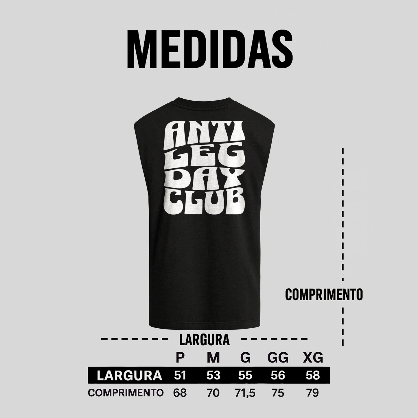 REGATA OVERSIZED ANTI LEG DAY CLUB (Preta)