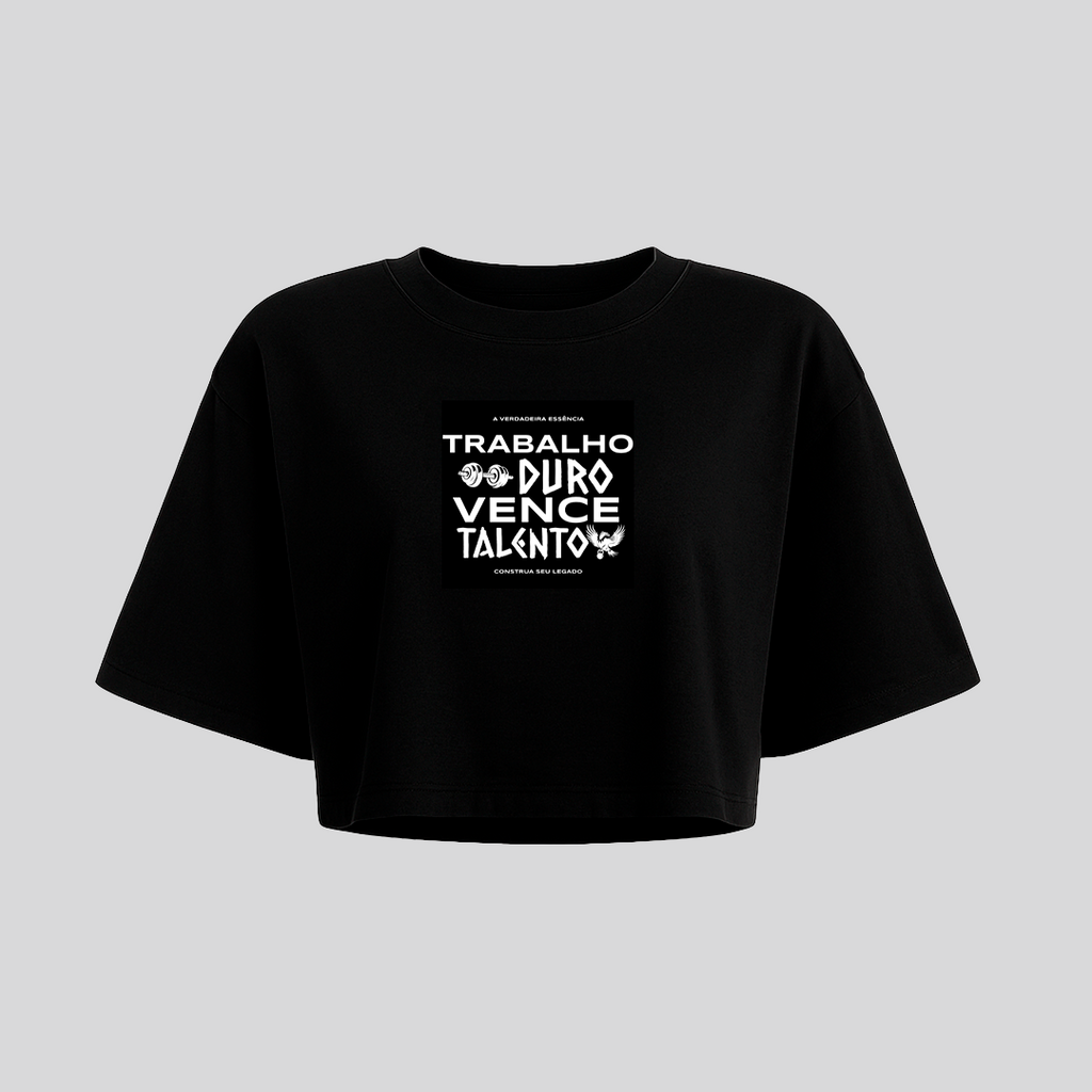 CROPPED OVERSIZED WORK HARD