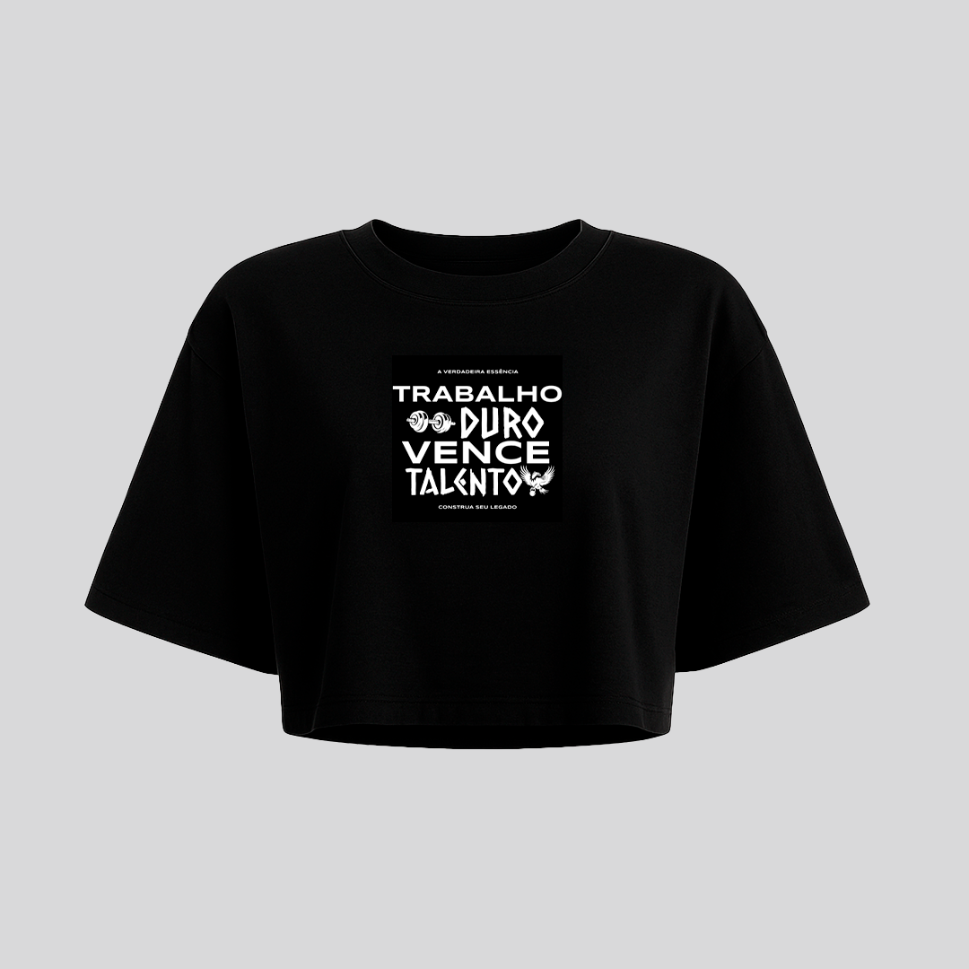 CROPPED OVERSIZED WORK HARD